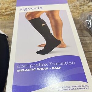 Sigvaris Black CompreFlex Transition Calf Wrap